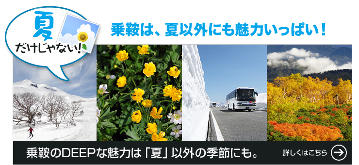 乗鞍は、夏以外にも魅力いっぱい！